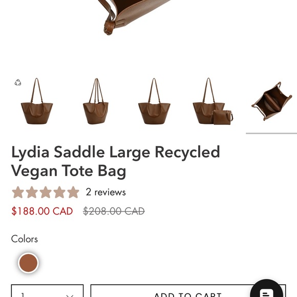 Melie Bianco Lydia Saddle Vegan Leather Tote - Picture 10 of 10